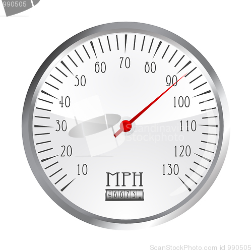 Image of vintage car speedometer