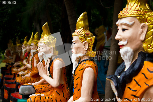 Image of Ascetic statue in Thai style molding art 