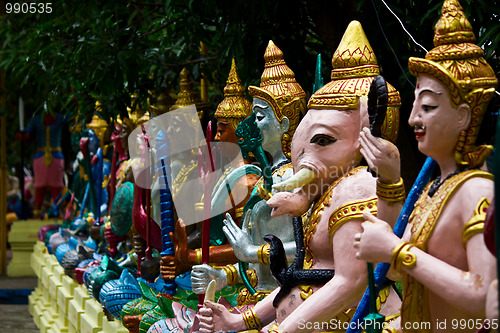 Image of Deva in traditional Thai style decoration 