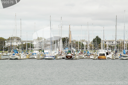 Image of Yachts on pier
