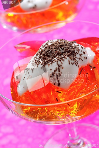 Image of Jelly with whipped cream