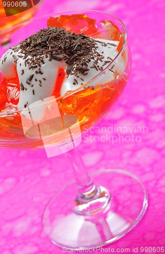 Image of Jelly with whipped cream