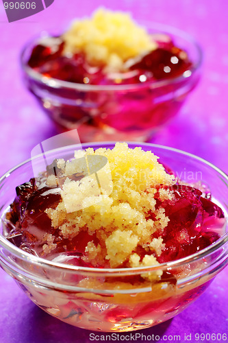 Image of Jelly with lemon sorbet