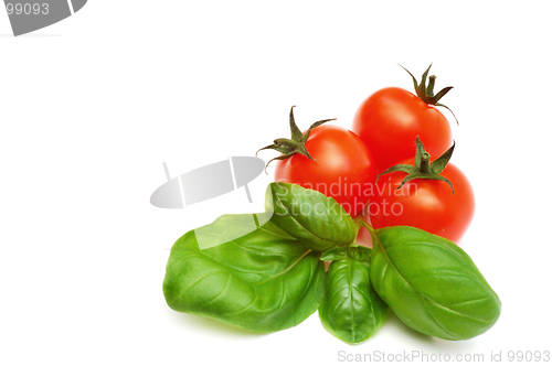 Image of Basil and tomatoes