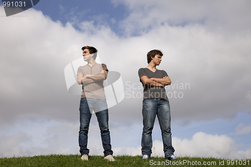 Image of Angry teenager in the park