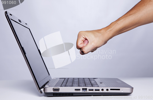 Image of Smashing my laptop computer