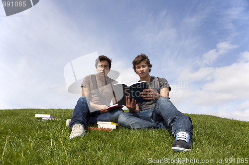 Image of Studing in outdoor