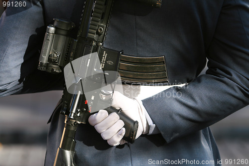 Image of Soldier with a rifle