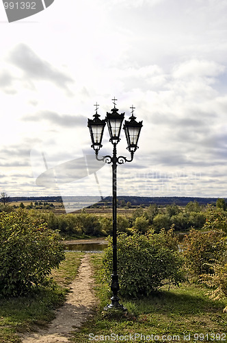 Image of Decorative lights in the meadow
