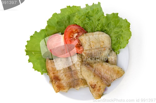 Image of Fish grilled with tomatoes