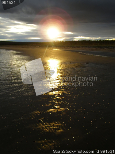 Image of sunset at coast