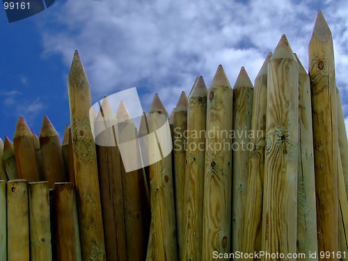 Image of Bunch of pencil shape logs