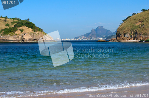 Image of Copacabana beach view from Niteroi