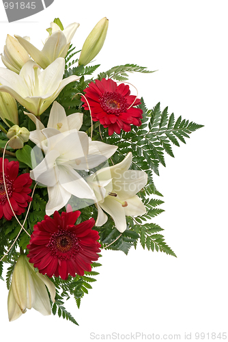 Image of Detail of bouquet of flowers