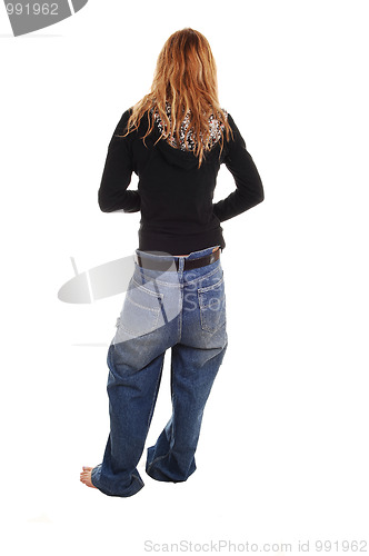 Image of Girl loosing pants.