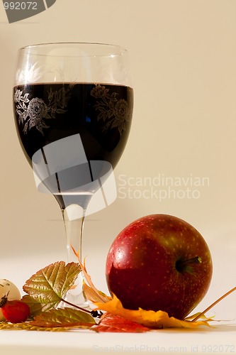 Image of Glass of red wine