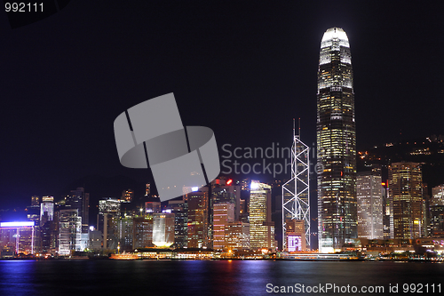 Image of night view of Hong Kong