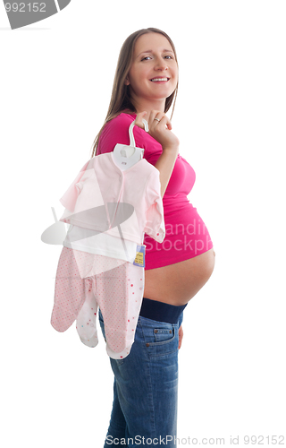 Image of Pregnant woman with clothes