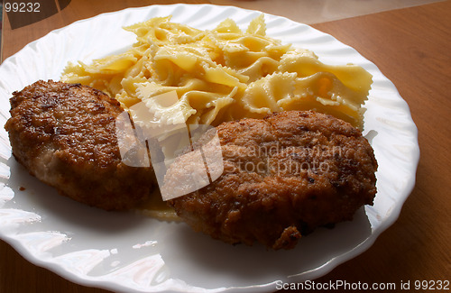 Image of Pasta and rissole