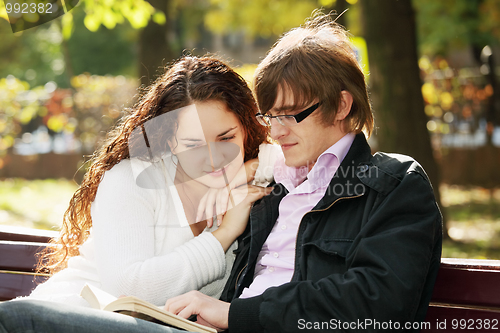 Image of Couple reading book