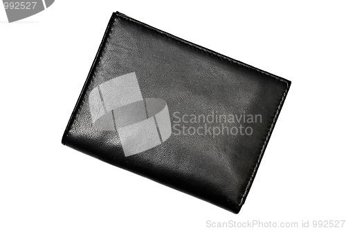 Image of A Black wallet isolated on white 