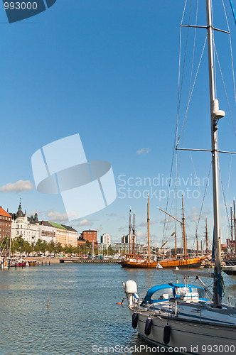 Image of Helsinki. Boats and yachts at a mooring