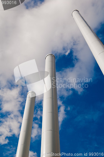 Image of Industrial pipes against the sky