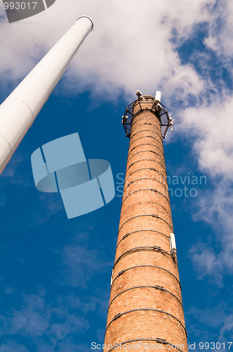 Image of Industrial pipes against the sky