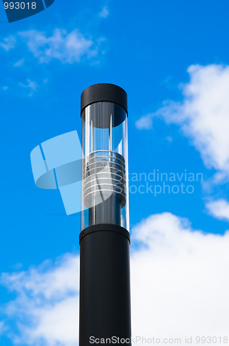 Image of Modern street lantern against the sky