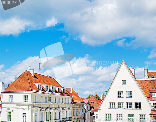 Image of View on old city of Tallinn. Estonia