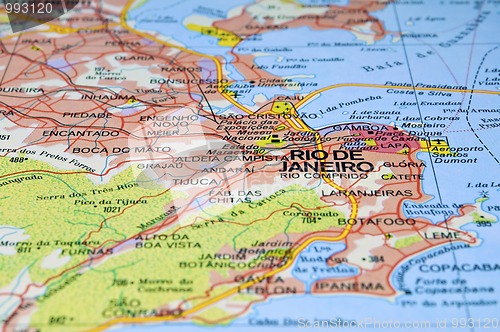 Image of Rio de Janeiro map.