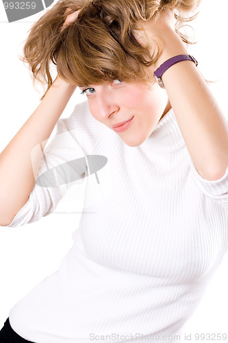 Image of attractive dancing woman