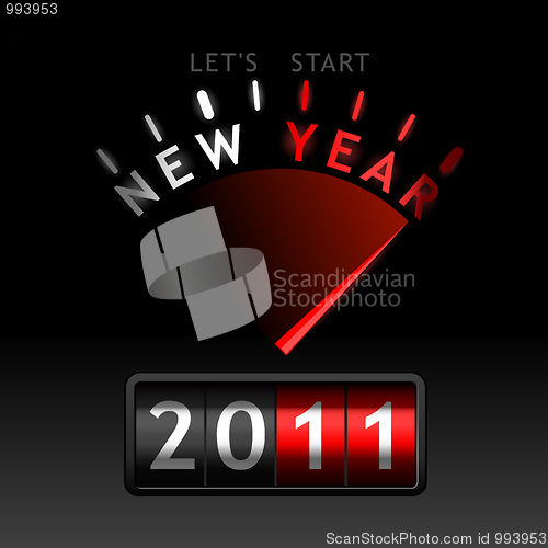 Image of 2011 counter on the dashboard