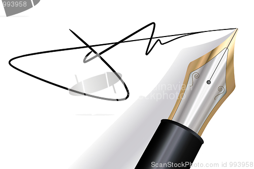 Image of Signing with a fountain pen