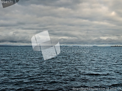 Image of lake before storm