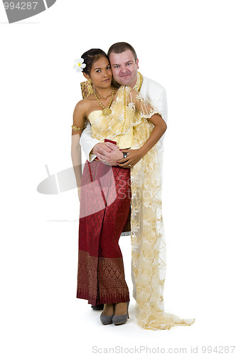 Image of caucasian and asian couple