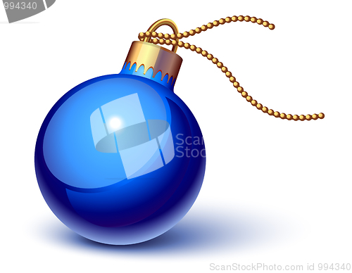 Image of Blue christmas ornament