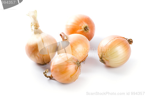Image of five fresh onions
