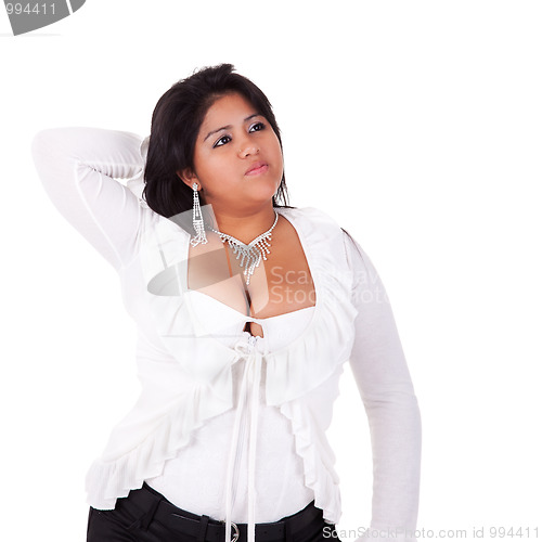 Image of large latin woman well dressed