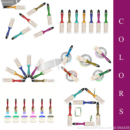 Image of set of paint brushes