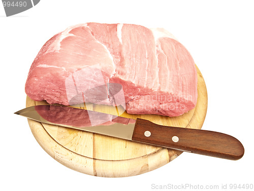 Image of meat on hardboard