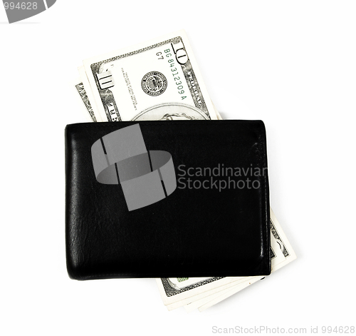 Image of Black leather wallet