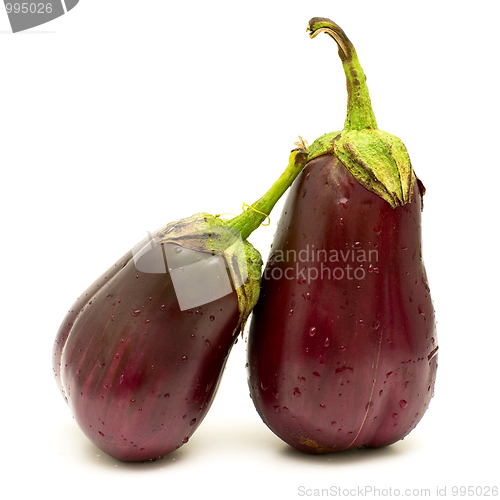 Image of Raw eggplants