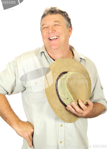Image of Laughing Man With Hat