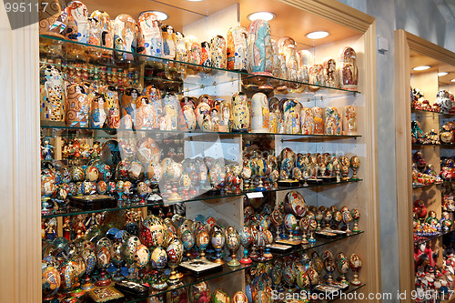 Image of Souvenir shop, popular gift's shop for tourists visiting Prague