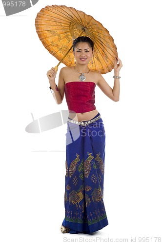 Image of asian girl in traditional 