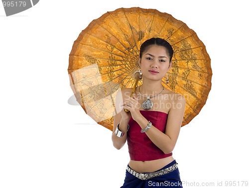 Image of asian girl in traditional 