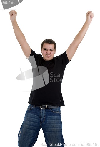Image of man celebrating his success