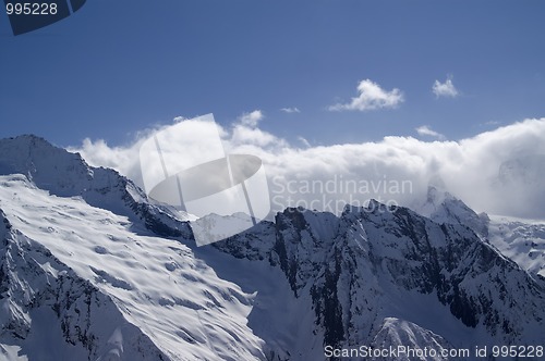 Image of Glacier. Caucasus Mountains. Dombay