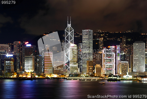 Image of Hong Kong skyline at night